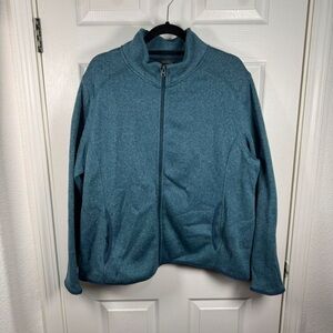 Eddie‎ Bauer Men's Teal Zip-Up Sweater